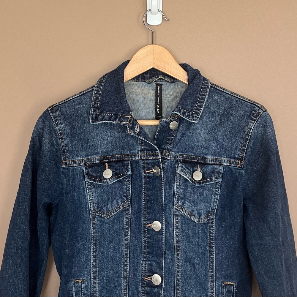 {W118 by Walter Baker} Denim Jean Jacket in Blue - Womens XS - Picture 2 of 9